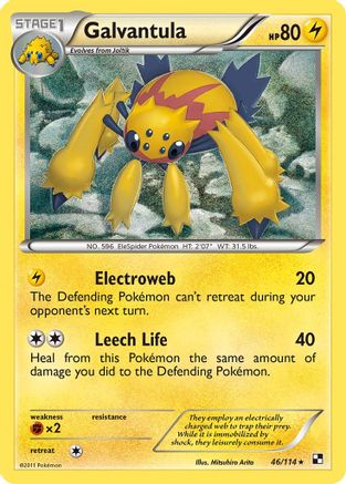Galvantula 46/114 - Black and White Reverse Holofoil