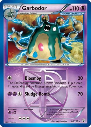 Garbodor (Team Plasma) (66) 66/135 - Plasma Storm Reverse Holofoil