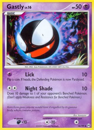 Gastly (36) 36/99 - Arceus Reverse Holofoil