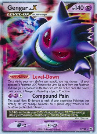 Gengar Lv.X 97/99 - Arceus Holofoil