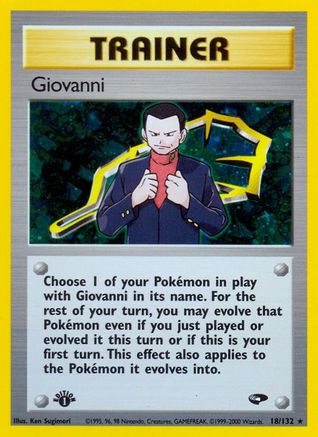 Giovanni (18) 18/132 - Gym Challenge 1st Edition Holofoil