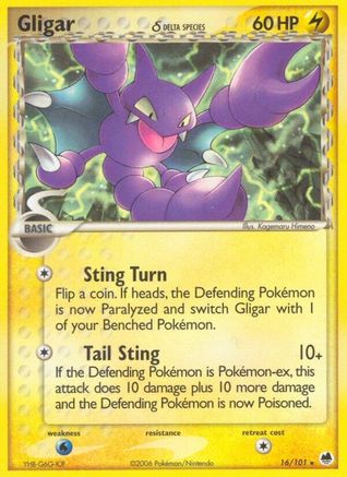 Gligar (Delta Species) 16/101 - Dragon Frontiers Reverse Holofoil