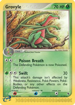 Grovyle - 31/109 31/109 - Ruby and Sapphire Reverse Holofoil