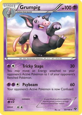 Grumpig 50/146 - XY Base Set Reverse Holofoil