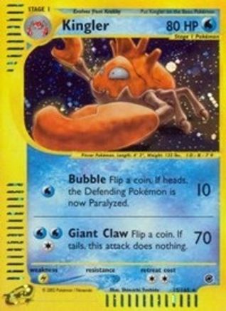 Kingler (15) 15/165 - Expedition Reverse Holofoil