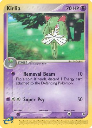 Kirlia - 34/109 34/109 - Ruby and Sapphire Reverse Holofoil