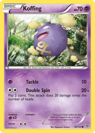 Koffing (56) 56/135 - Plasma Storm Reverse Holofoil
