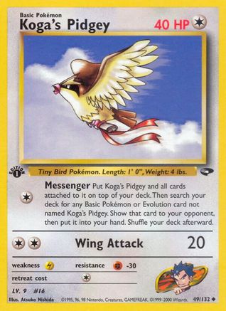 Koga's Pidgey (49) 49/132 - Gym Challenge 1st Edition