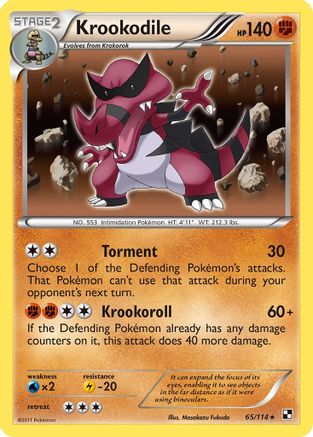 Krookodile 65/114 - Black and White Holofoil