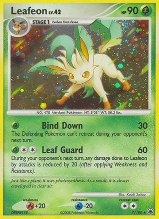 Leafeon (7) 7/100 - Majestic Dawn Reverse Holofoil