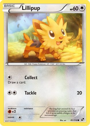 Lillipup (81) 81/114 - Black and White Reverse Holofoil