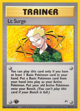 Lt. Surge (101) 101/132 - Gym Heroes 1st Edition