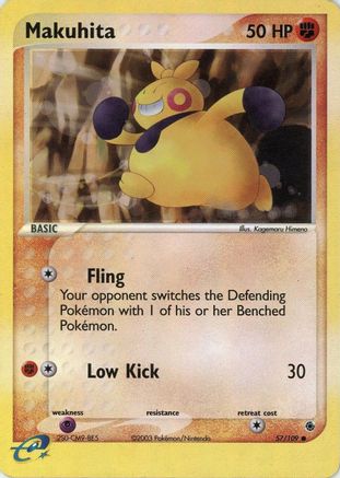 Makuhita - 57/109 57/109 - Ruby and Sapphire Reverse Holofoil