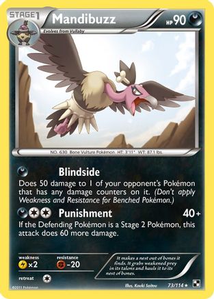 Mandibuzz 73/114 - Black and White Reverse Holofoil