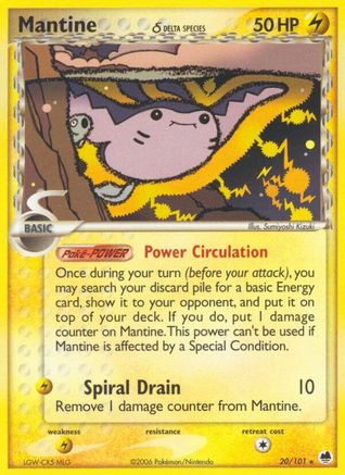 Mantine (Delta Species) 20/101 - Dragon Frontiers