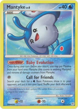 Mantyke 55/130 - Diamond and Pearl Reverse Holofoil