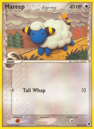 Mareep (Delta Species) 54/101 - Dragon Frontiers Reverse Holofoil
