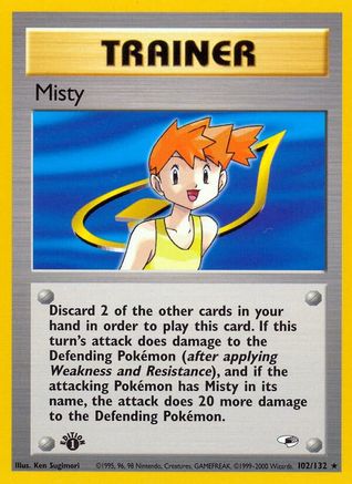 Misty (102) 102/132 - Gym Heroes 1st Edition