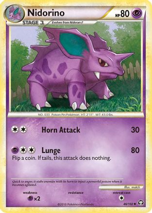Nidorino 46/102 - Triumphant Reverse Holofoil