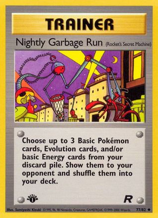 Nightly Garbage Run (Rocket's Secret Machine) 77/82 - Team Rocket 1st Edition