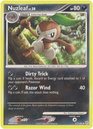 Nuzleaf 57/130 - Diamond and Pearl Reverse Holofoil