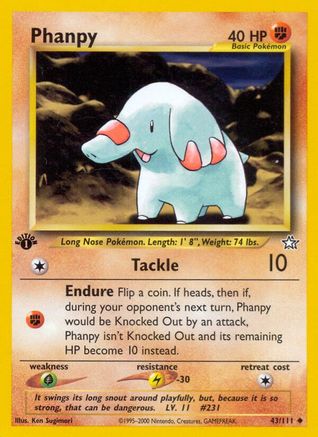 Phanpy 43/111 - Neo Genesis 1st Edition