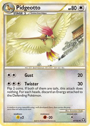 Pidgeotto 47/102 - Triumphant Reverse Holofoil
