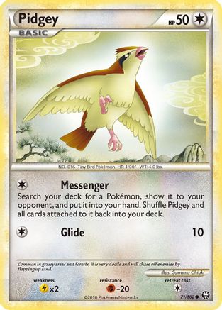 Pidgey 71/102 - Triumphant Reverse Holofoil