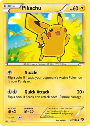 Pikachu 42/146 - XY Base Set Reverse Holofoil