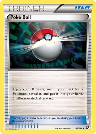 Poke Ball 97/114 - Black and White Reverse Holofoil