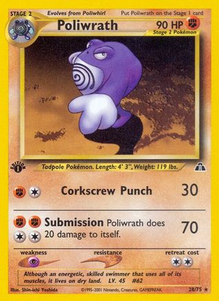 Poliwrath (28) 28/75 - Neo Discovery 1st Edition