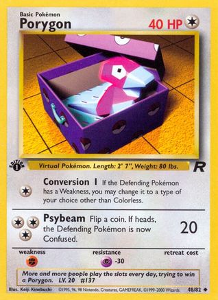 Porygon 48/82 - Team Rocket 1st Edition