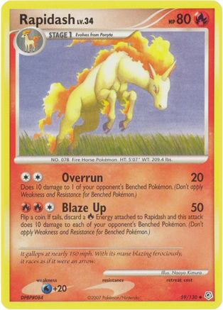 Rapidash 59/130 - Diamond and Pearl Reverse Holofoil