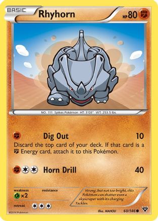 Rhyhorn 60/146 - XY Base Set