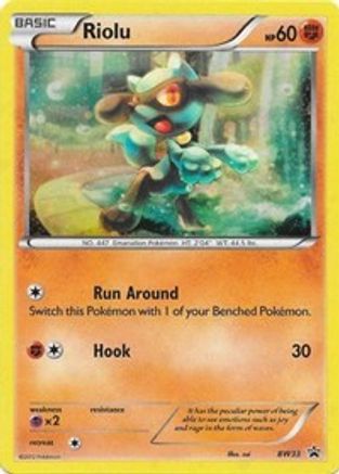 Riolu - BW33 (Cosmos Holo) BW33 - Black and White Promos Holofoil