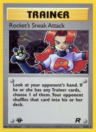 Rocket's Sneak Attack (72) 72/82 - Team Rocket 1st Edition