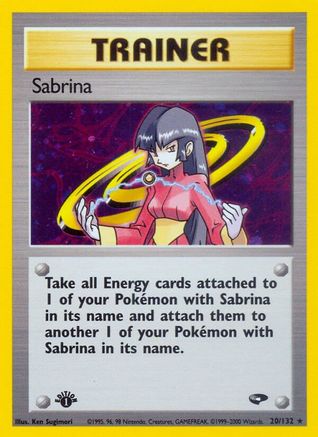 Sabrina (20) 20/132 - Gym Challenge Unlimited Holofoil