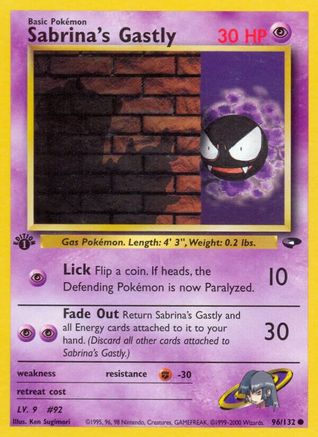 Sabrina's Gastly (96) 96/132 - Gym Challenge Unlimited