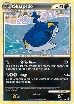 Sharpedo 30/102 - Triumphant Reverse Holofoil