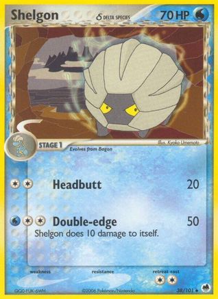 Shelgon (Delta Species) 38/101 - Dragon Frontiers