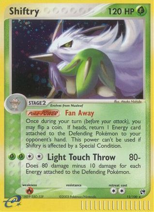 Shiftry - 12/100 12/100 - Sandstorm Reverse Holofoil