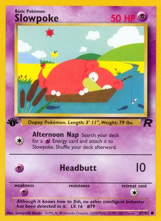 Slowpoke 67/82 - Team Rocket 1st Edition