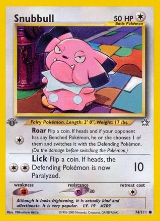 Snubbull 74/111 - Neo Genesis 1st Edition