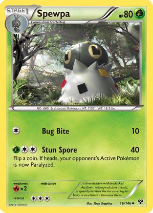 Spewpa 16/146 - XY Base Set Reverse Holofoil