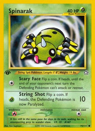 Spinarak 75/111 - Neo Genesis 1st Edition