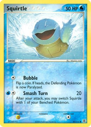 Squirtle - 083/112 83/112 - FireRed & LeafGreen Reverse Holofoil