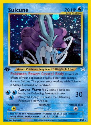 Suicune (14) 14/64 - Neo Revelation 1st Edition Holofoil