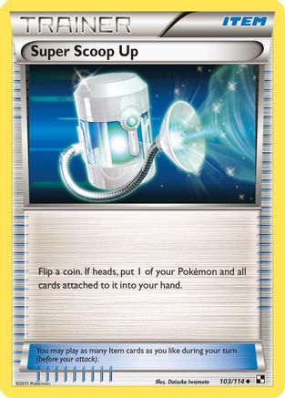 Super Scoop Up 103/114 - Black and White Reverse Holofoil
