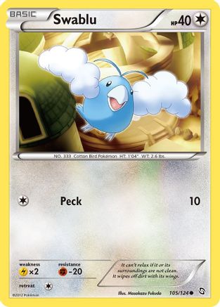 Swablu (105) 105/124 - Dragons Exalted Reverse Holofoil