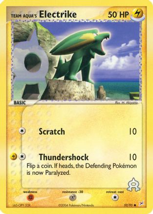 Team Aqua's Electrike - 52/95 52/95 - Team Magma vs Team Aqua
